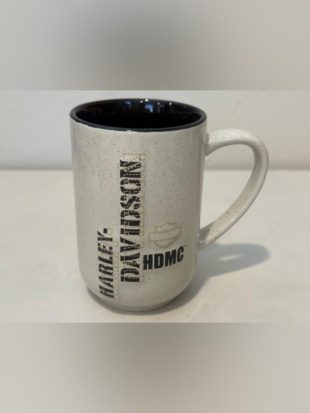 Harley-Davidson‎ HDMC Speckled White Ceramic Coffee Mug motorcycle logo